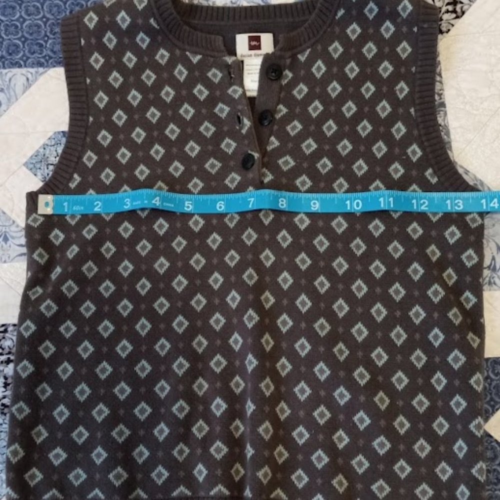 Tea Collection Pima Cotton Vest Boy Size 6 - Picture 4 of 6